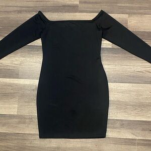 PrettyLittleThing Black Long Sleeve Dress